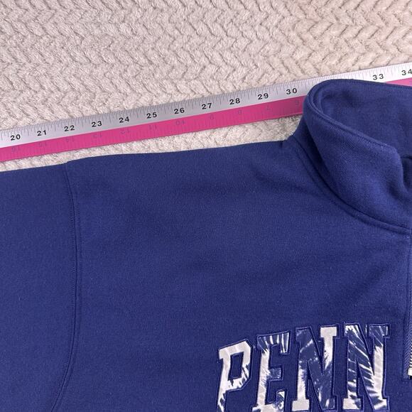 Penn State Women’s 2X Cropped 1/4 Zip Navy Pullover Hoodie NWT - Picture 11 of 16